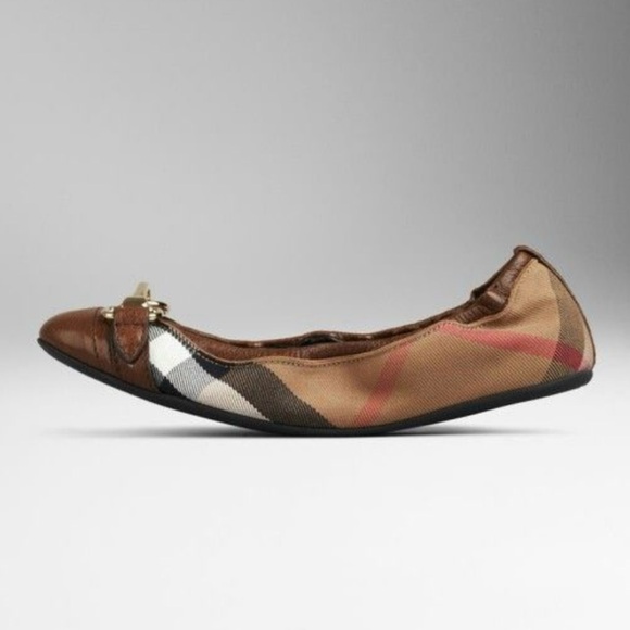 Burberry Heritage Horse Check Shipley Ballerina Flats